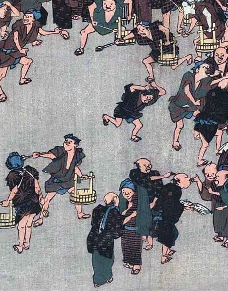 Utagawa Hiroshige, Il mercato del riso a Dojima